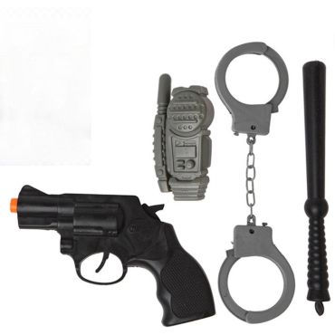 Kit d’accessoires de policier avec menottes, pistolet et matraque | jourdefete.com Kit d’accessoires de policier avec menottes, pistolet et matraque | jourdefete.com