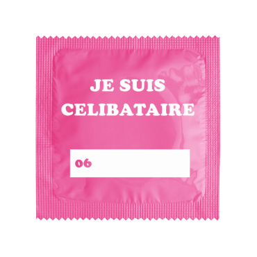Préservatif Humoristique "Je Suis Célibataire" Rose Préservatif Humoristique "Je Suis Célibataire" Rose