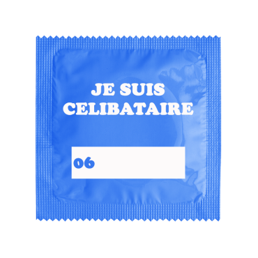 Préservatif Humoristique "Je Suis Célibataire" Bleu Préservatif Humoristique "Je Suis Célibataire" Bleu