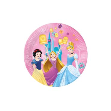 8 assiettes en carton fsc princesses disney