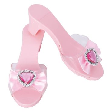 Chaussures de princesse roses pour enfant avec cœur scintillant et nœud satiné | jourdefete.com Chaussures de princesse roses pour enfant avec cœur scintillant et nœud satiné | jourdefete.com
