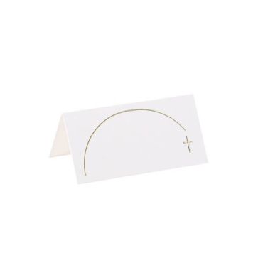 10 Marque-Places - Collection Communion Pureté Blanc et Or 10 Marque-Places - Collection Communion Pureté Blanc et Or