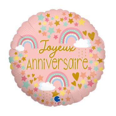 Un beau ballon en aluminium - Joyeux Anniversaire - Rose Arc-en-ciel pour votre fête | jourdefete.com Un beau ballon en aluminium - Joyeux Anniversaire - Rose Arc-en-ciel pour votre fête | jourdefete.com