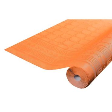 Rouleau de nappe en papier damassé de couleur orange pour un Halloween festif ou une déco haute en couleurs. Rouleau de nappe en papier damassé de couleur orange pour un Halloween festif ou une déco haute en couleurs.