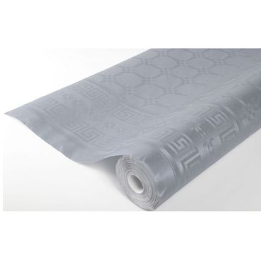 Rouleau de Nappe Damassé Argent - 25 Mètres Rouleau de Nappe Damassé Argent - 25 Mètres
