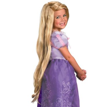 Perruque longue blonde enfant pour déguisement de Raiponce | jourdefete.com