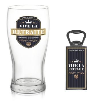 Coffret à bière Vive la retraite Coffret à bière Vive la retraite