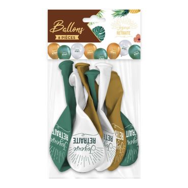 Sachet de 8 ballons - Joyeuse Retraite | jourdefete.com Sachet de 8 ballons - Joyeuse Retraite | jourdefete.com