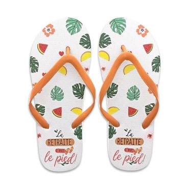 Une paire de tongs retraite pour femme taille 36/38 | jourdefete.com Une paire de tongs retraite pour femme taille 36/38 | jourdefete.com