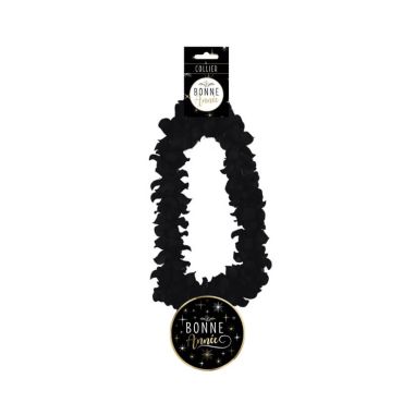 Collier Hawaï - Or et Noir - Bonne Année Collier Hawaï - Or et Noir - Bonne Année