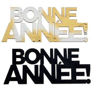 Décorations à parsemer Bonne Année en bois noir et champagne | jourdefete.com Décorations à parsemer Bonne Année en bois noir et champagne | jourdefete.com