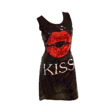 Robe noire à sequins "Kiss me" Robe noire à sequins "Kiss me"