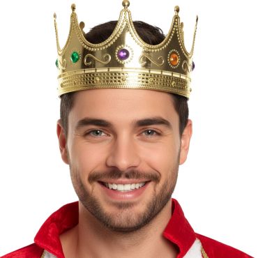 Couronne royale dorée adulte pour déguisement de fête | jourdefete.com