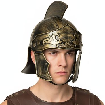 Casque de Romain adulte avec crête style antique | jourdefete.com Casque de Romain adulte avec crête style antique | jourdefete.com