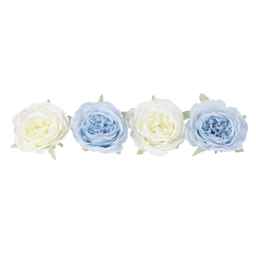 Roses en tissu blanc et bleu, décoration florale élégante | jourdefete.com Roses en tissu blanc et bleu, décoration florale élégante | jourdefete.com
