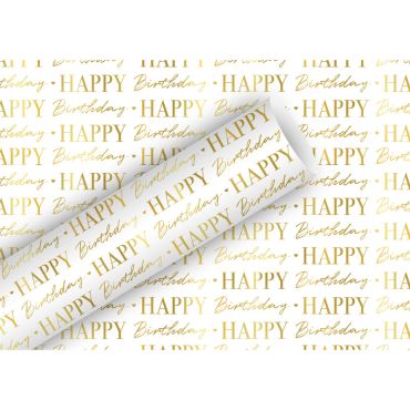 Papier cadeau "Graphic Birthday" blanc | jourdefete.com Papier cadeau "Graphic Birthday" blanc | jourdefete.com