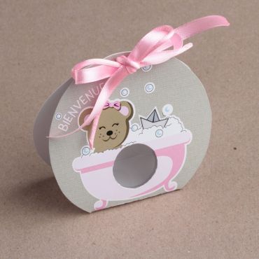10 Boites Baby Shower - Nounours Rose 10 Boites Baby Shower - Nounours Rose