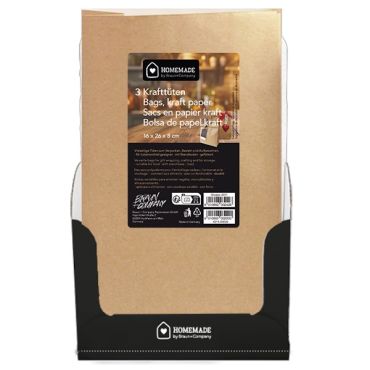Lot de 3 sachets kraft naturel grand format 16x26x8 cm | jourdefete.com Lot de 3 sachets kraft naturel grand format 16x26x8 cm | jourdefete.com