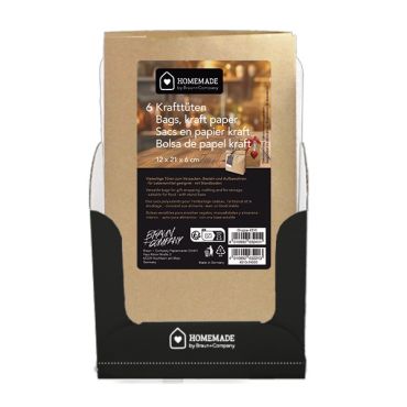 Lot de 6 sachets kraft naturel format 12x21x6 cm | jourdefete.com Lot de 6 sachets kraft naturel format 12x21x6 cm | jourdefete.com