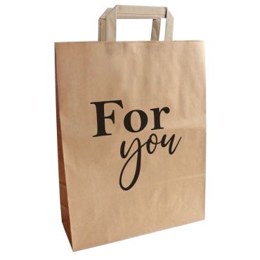 Sac kraft naturel "For You" 26 x 36 x 11 cm | jourdefete.com Sac kraft naturel "For You" 26 x 36 x 11 cm | jourdefete.com