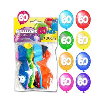 Ballons de Baudruche Anniversaire 60 ans Ballons de Baudruche Anniversaire 60 ans