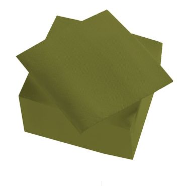 Un sachet de 50 serviettes Cocktail de couleur vert olive pour toutes les occasions | jourdefete.com Un sachet de 50 serviettes Cocktail de couleur vert olive pour toutes les occasions | jourdefete.com