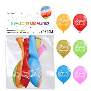 ballons-multicolore-métallisé-joyeux-anniversaire | jourdefete.com ballons-multicolore-métallisé-joyeux-anniversaire | jourdefete.com