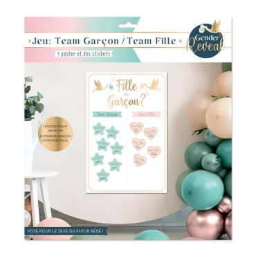 Jeu Team Garçon / Team Fille - Collection Gender Reveal | jourdefete.com Jeu Team Garçon / Team Fille - Collection Gender Reveal | jourdefete.com