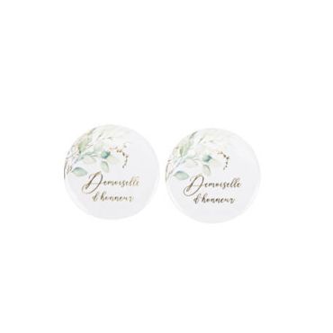 2 badges demoiselles d'honneur sauge green et or | jourdefete.com 2 badges demoiselles d'honneur sauge green et or | jourdefete.com