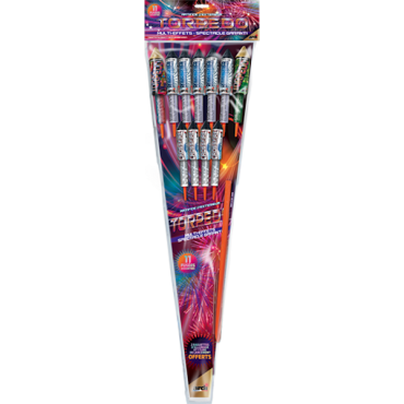 Pack de fusées Torpedo multicolores pour soirées festives | jourdefete.com Pack de fusées Torpedo multicolores pour soirées festives | jourdefete.com