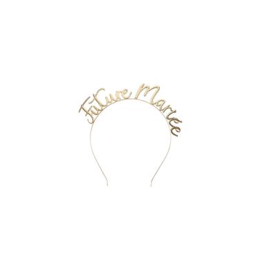 Serre Tête Future Mariée Métal Or 17 x 17 cm Serre Tête Future Mariée Métal Or 17 x 17 cm