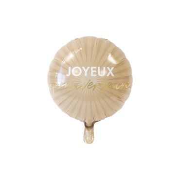 Ballon mylar beige Joyeux Anniversaire de 45 cm | jourdefete.com Ballon mylar beige Joyeux Anniversaire de 45 cm | jourdefete.com