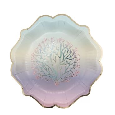 8 assiettes en carton collection anniversaire sirène pastel 8 assiettes en carton collection anniversaire sirène pastel