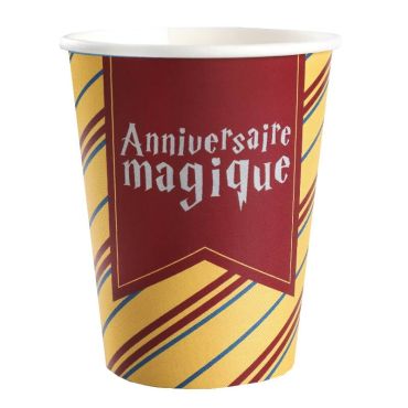 10 gobelets en carton de la collection sorcier pour un anniversaire magique. 10 gobelets en carton de la collection sorcier pour un anniversaire magique.