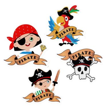 Lot de 16 stickers - Pirate | jourdefete.com Lot de 16 stickers - Pirate | jourdefete.com
