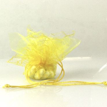 6 Ballotins en Tulle et Organdi "Julia" - Jaune 6 Ballotins en Tulle et Organdi "Julia" - Jaune