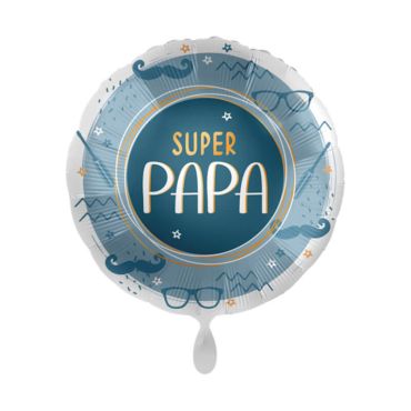 Gonflez ce splendide ballon au fond bleu et avec la mention "Super Papa" pour la fête des pères | jourdefete.com Gonflez ce splendide ballon au fond bleu et avec la mention "Super Papa" pour la fête des pères | jourdefete.com