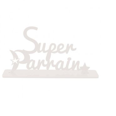 Décoration "Super Parrain" - Blanc Décoration "Super Parrain" - Blanc