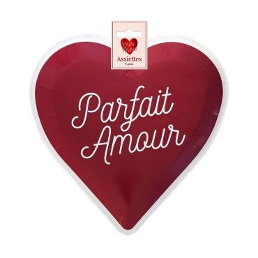 Un lot de 6 assiettes en forme de cœur pour la Saint-Valentin | jourdefete.com Un lot de 6 assiettes en forme de cœur pour la Saint-Valentin | jourdefete.com