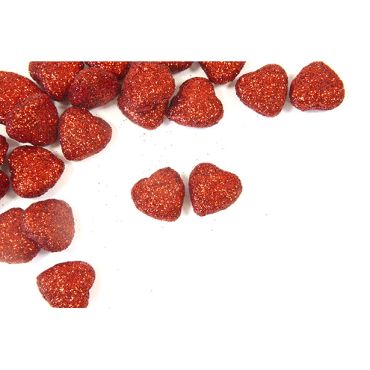 Cœurs décoratifs pailletés rouges 20 mm pour décoration de Saint-Valentin | jourdefete.com Cœurs décoratifs pailletés rouges 20 mm pour décoration de Saint-Valentin | jourdefete.com