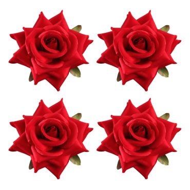 Roses rouges x4, décoration scintillante et raffinée | jourdefete.com Roses rouges x4, décoration scintillante et raffinée | jourdefete.com