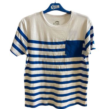 T-shirt à rayures blanches et bleues pour la Feria pour Homme taille au choix T-shirt à rayures blanches et bleues pour la Feria pour Homme taille au choix
