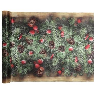 chemin-table-guirlande-houx-decoration-noel | jourdefete.com