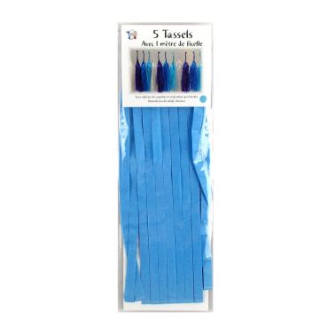 Guirlande 5 tassels - bleu ciel Guirlande 5 tassels - bleu ciel