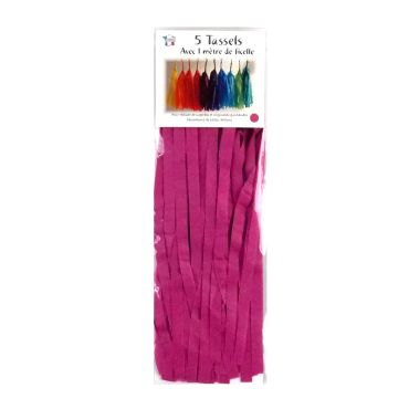 Guirlande 5 tassels - Fuchsia Guirlande 5 tassels - Fuchsia