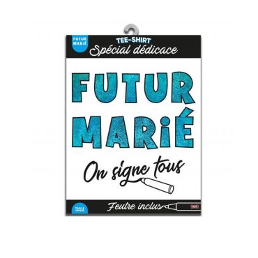 T-shirt pour homme à dédicacer " futur marié " T-shirt pour homme à dédicacer " futur marié "