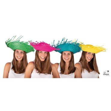 Chapeau de paille Hawaï coloré pour fête tropicale et été | jourdefete.com Chapeau de paille Hawaï coloré pour fête tropicale et été | jourdefete.com