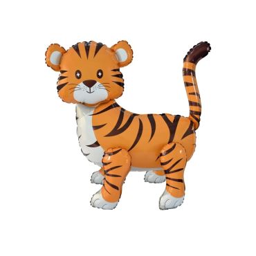 Ballon air 3D tigre orange rayé, déco jungle pour fête d'enfants | jourdefete.com Ballon air 3D tigre orange rayé, déco jungle pour fête d'enfants | jourdefete.com