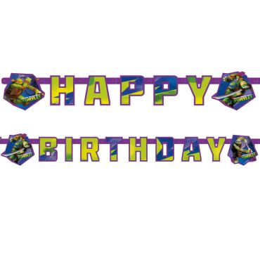 Guirlande de lettres happy birhday tortues ninja™ Guirlande de lettres happy birhday tortues ninja™