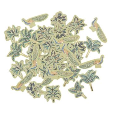 100 Confettis Tropical Peacock Dégradé de Vert Amande et Or De 2 à 4,5 cm | jourdefete.com 100 Confettis Tropical Peacock Dégradé de Vert Amande et Or De 2 à 4,5 cm | jourdefete.com